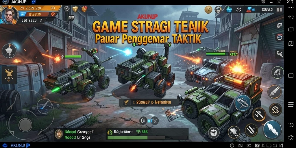 Tampilan gameplay AKUNJP dengan strategi mendebarkan.
