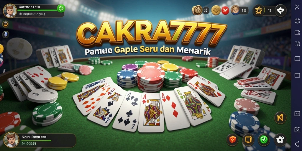 Screenshot gameplay CAKRA777 yang menunjukkan pengalaman bermain Gaple yang menyenangkan.