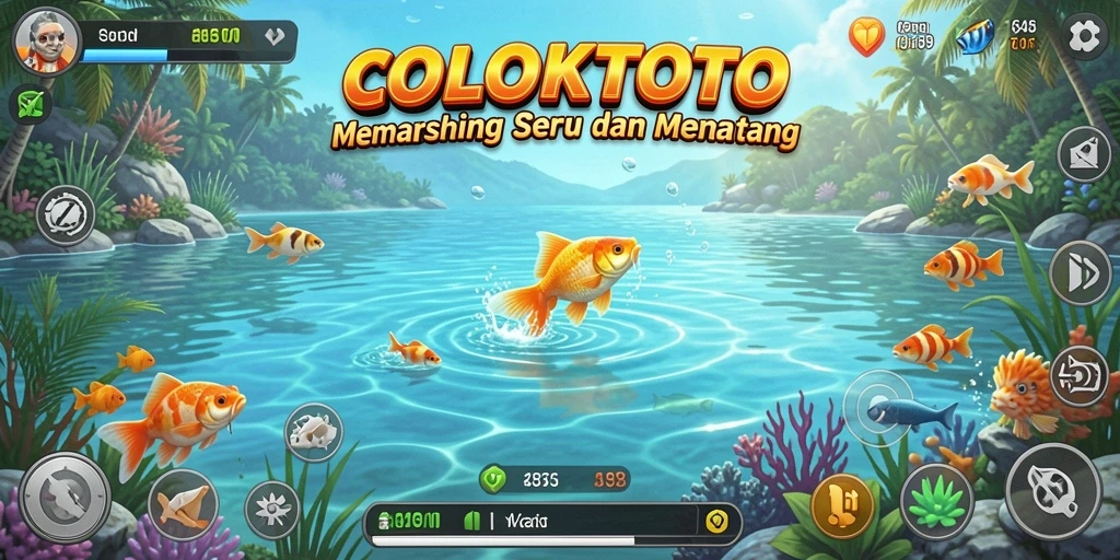 Tampilan gameplay COLOKTOTO yang seru dan mendebarkan saat memancing.