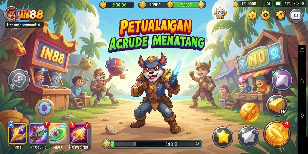 Tampilan gameplay seru IN88 dengan karakter yang dinamis dan rintangan menantang.