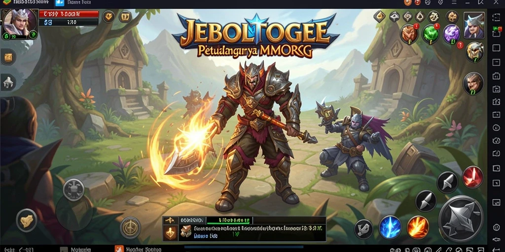 Gameplay mendebarkan di dunia JEBOLTOGEL MMORPG.
