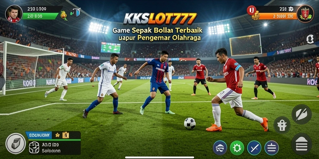 Tampilan gameplay KKSLOT777 yang mendebarkan dalam pertandingan sepak bola.