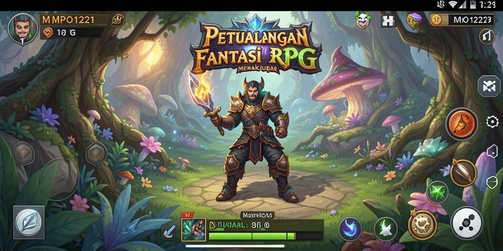 Tangkapan layar MPO1221 menampilkan aksi gameplay RPG yang mendebarkan.