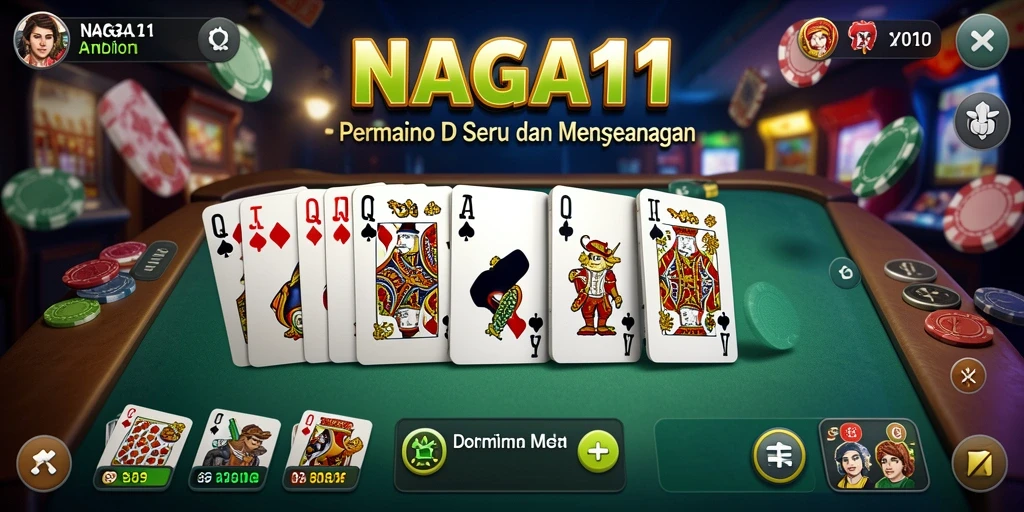 Tampilan gameplay seru NAGA11 dalam permainan Domino.