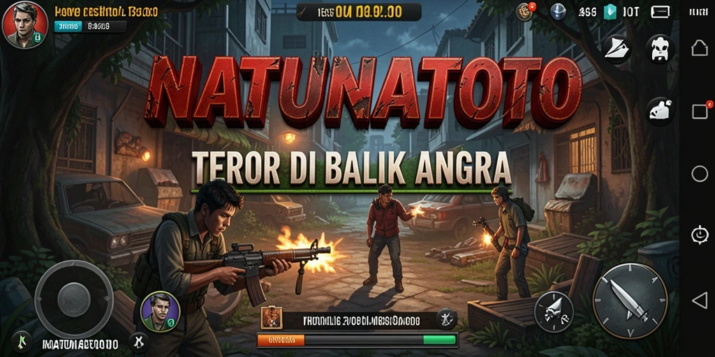 Screenshot gameplay menampilkan suasana menyeramkan di NATUNATOTO.