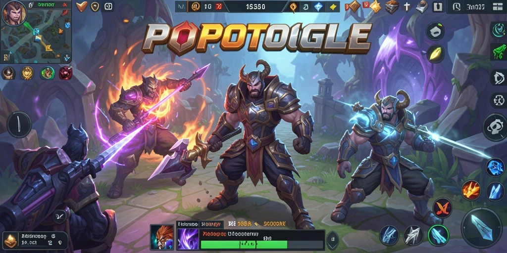 Tampilan beraksi dalam game MOBA POPOTOGEL yang mendebarkan.