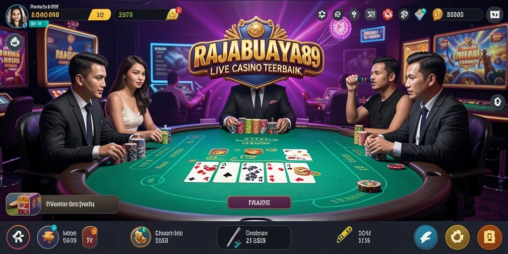 Tampilan menarik pada gameplay Live Casino RAJABUAYA89.