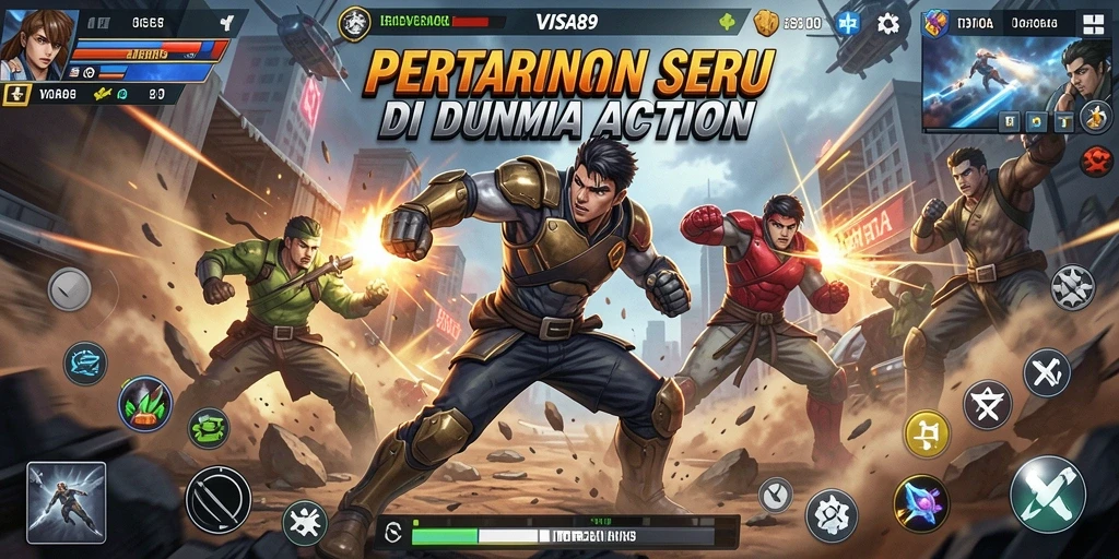 Screenshot gameplay menampilkan aksi intens dalam <strong>VISA89</strong>.
